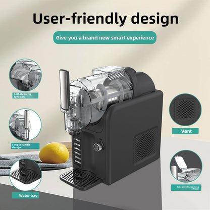 White 5-in-1 Electric Slushie Machine 2L Compressor Frozen Drink Maker Ice Cream Milkshake & Margarita Mixer for Home & Commercial Use