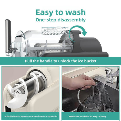 White 5-in-1 Electric Slushie Machine 2L Compressor Frozen Drink Maker Ice Cream Milkshake & Margarita Mixer for Home & Commercial Use