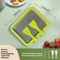 Green DIY Rolled Ice Cream Maker Pan Instant Frozen Yoghurt & Sorbet Tray 304 Stainless Steel No Electricity Required with Spatulas