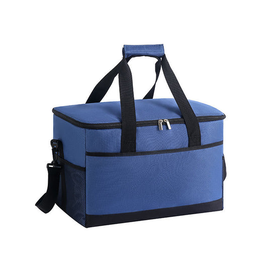 Large 35L Insulated Cooler Bag Soft Sided Leakproof Thermal Tote for Camping Beach Picnic BBQ Heavy Duty Grocery Carrier Navy Blue