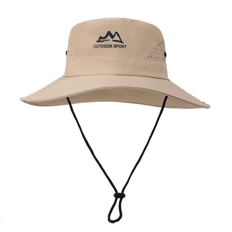 Wide Brim Sun Hat Waterproof UV Protection Boonie Bucket Cap Mesh Breathable for Fishing Hiking Camping Outdoor Dark Grey