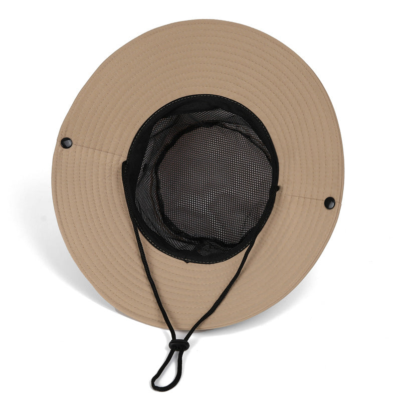 Wide Brim Sun Hat Waterproof UV Protection Boonie Bucket Cap Mesh Breathable for Fishing Hiking Camping Outdoor Dark Grey