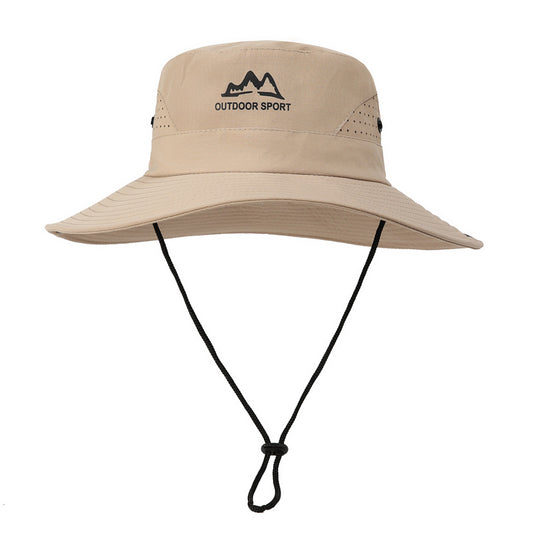 Wide Brim Sun Hat Waterproof UV Protection Boonie Bucket Cap Mesh Breathable for Fishing Hiking Camping Outdoor French Grey