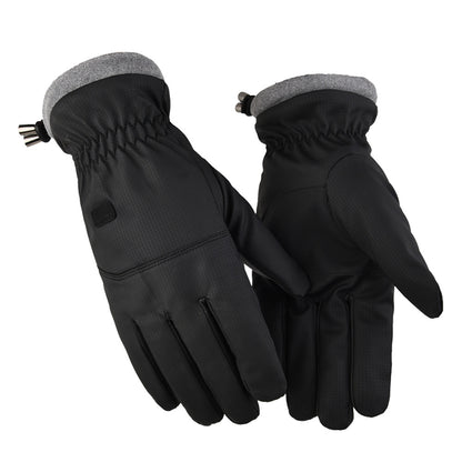 2-Pair Black Thermal Winter Gloves for Men and Women - Waterproof Windproof & Touchscreen Compatible Gloves for Skiing, Cycling & Winter Travel(L Size)