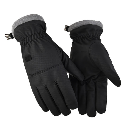 2-Pair Black Thermal Winter Gloves for Men and Women - Waterproof Windproof & Touchscreen Compatible Gloves for Skiing, Cycling & Winter Travel(L Size)