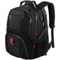 Black 50L Extra Large Laptop Backpack with USB Charging Port - Waterproof Oxford Fabric Travel & Business Bag, Fits up to 16-inch Laptops