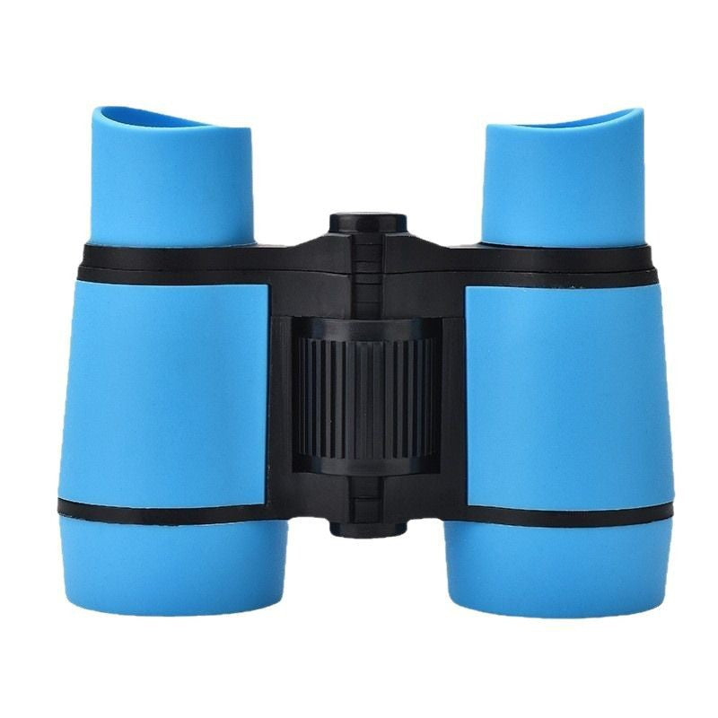 Blue 6X30 Lightweight Kids Binoculars with Non-Slip Colorful Rubber Grips - Educational Outdoor Exploration Toy with Shoulder Strap