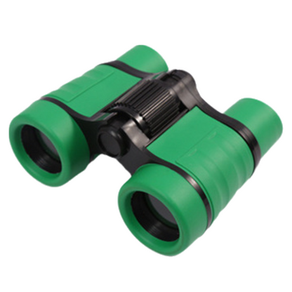 Green 6X30 Lightweight Kids Binoculars with Non-Slip Colorful Rubber Grips - Educational Outdoor Exploration Toy with Shoulder Strap