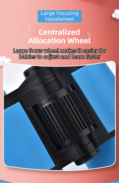 Green 6X30 Lightweight Kids Binoculars with Non-Slip Colorful Rubber Grips - Educational Outdoor Exploration Toy with Shoulder Strap