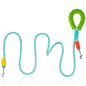 Green Multi-Function Double Dog Leash - 1.8 m Single Leash or 1.2 m Dual Leash, Nylon Rope with Padded Handle and Dual Metal Clips for Dog Walking