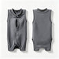 Grey Pet Recovery Suit M Size (Approx.2-4 kg) - Modal Stretch Post Surgery Bodysuit, Breathable Abdominal Coverage and Anti Licking Clothing for Cats and Dogs