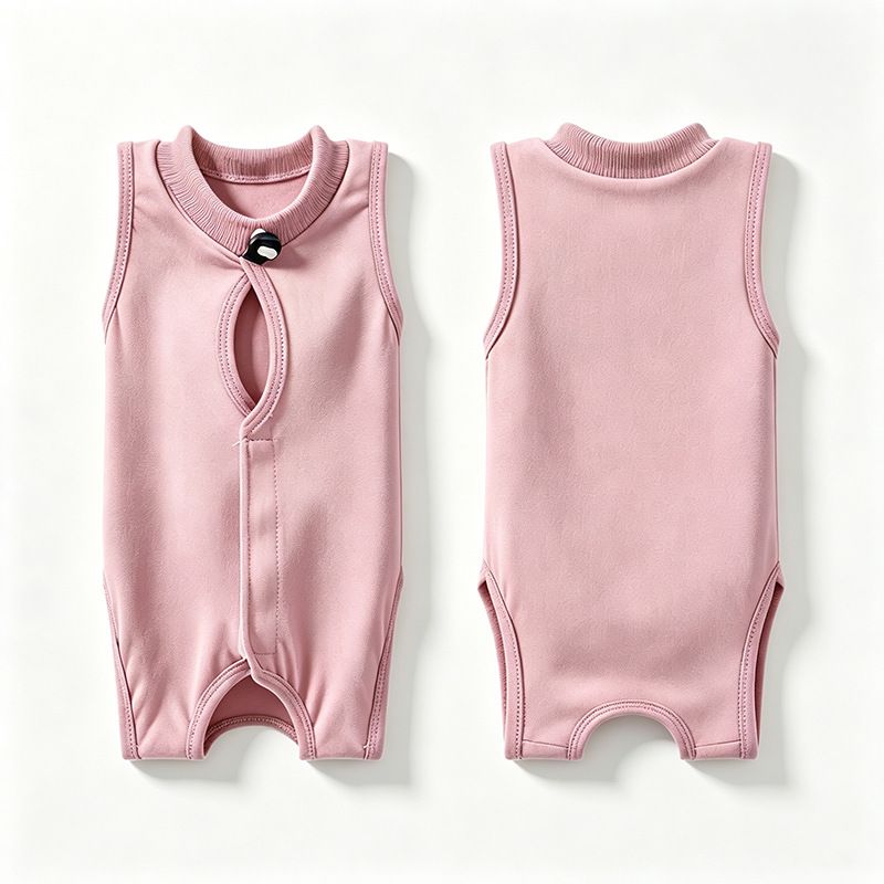 Pink Pet Recovery Suit M Size (Approx.2-4 kg) - Modal Stretch Post Surgery Bodysuit, Breathable Abdominal Coverage and Anti Licking Clothing for Cats and Dogs