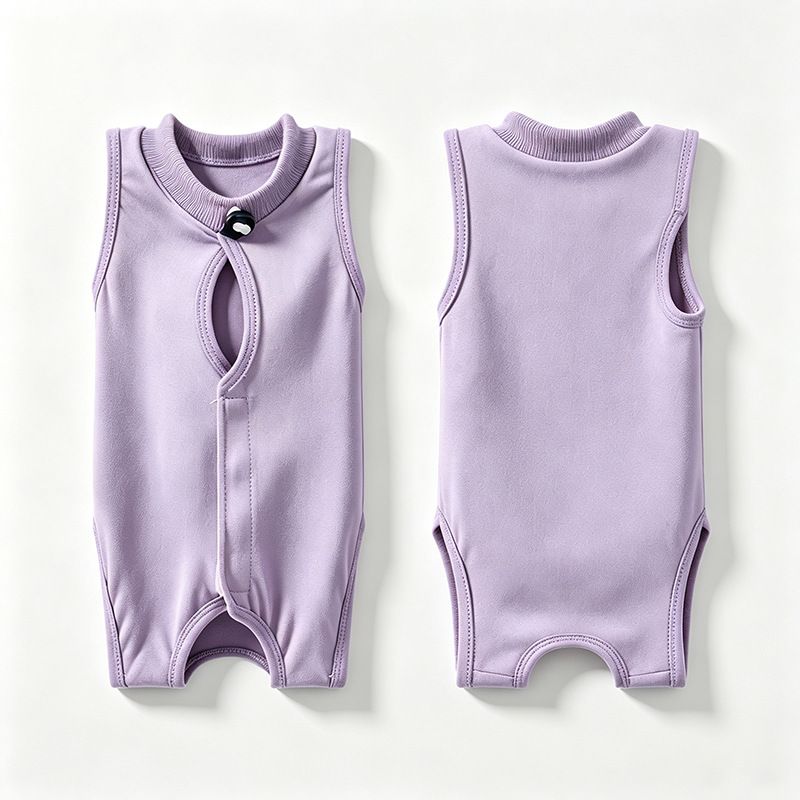 Purple Pet Recovery Suit L Size (Approx.4-7 kg kg) - Modal Stretch Post Surgery Bodysuit, Breathable Abdominal Coverage and Anti Licking Clothing for Cats and Dogs