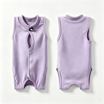 Purple Pet Recovery Suit L Size (Approx.4-7 kg kg) - Modal Stretch Post Surgery Bodysuit, Breathable Abdominal Coverage and Anti Licking Clothing for Cats and Dogs