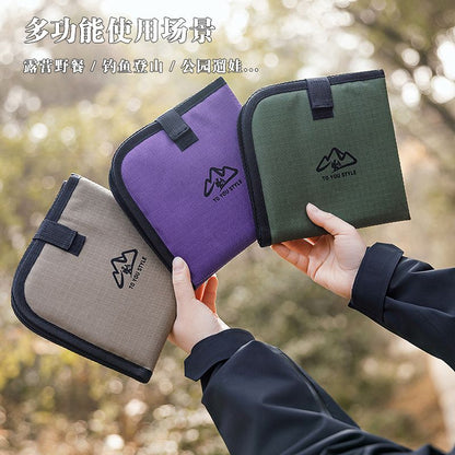 Purple Foldable Camping Seat Pads 2 Pack - 36 x 36 cm Portable Moisture Resistant Cushions, Compact Outdoor Sitting Mats for Hiking, Picnic, Fishing and Travel