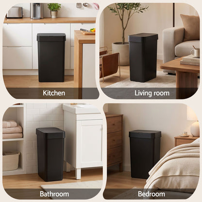 Artiss Rubbish Bin 50L Sensor Kitchen Automatic Motion Plastic Touchless Black